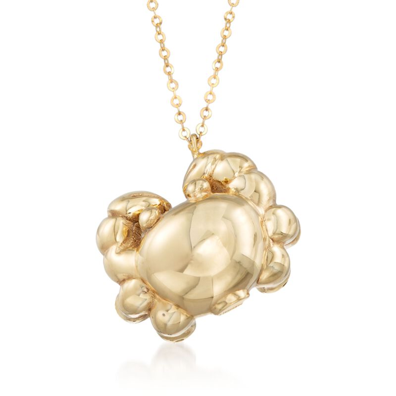 Italian 14kt Yellow Gold Crab Pendant Necklace image number 0