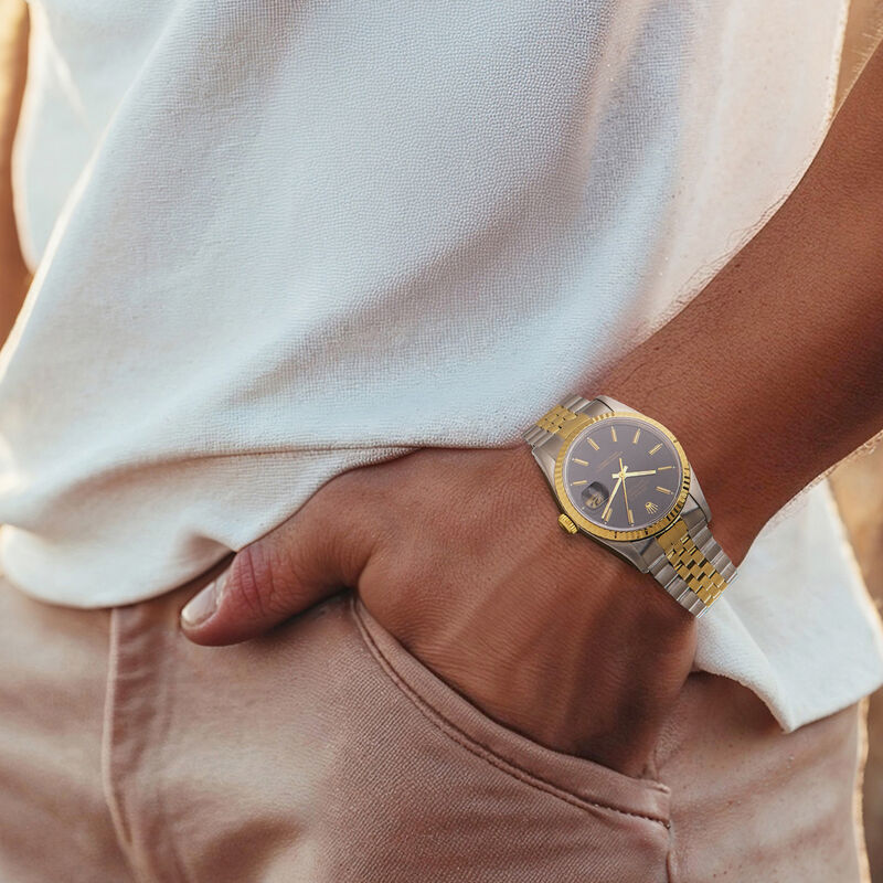 Pre-Owned Rolex Datejust Men's 36mm Automatic Stainless Steel and 18kt Yellow Gold  image number 1