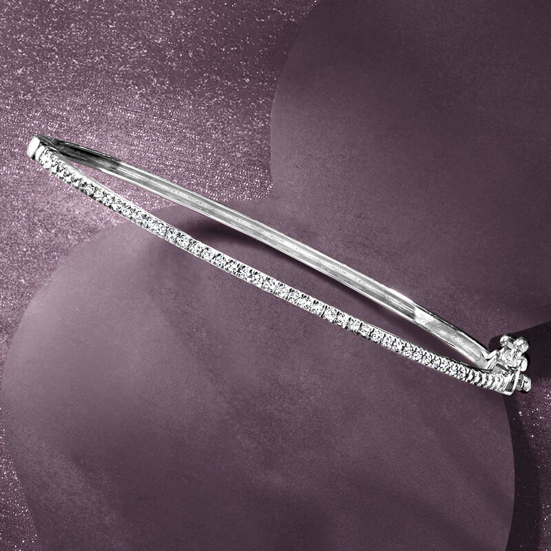 .25 ct. t.w. Diamond Bangle Bracelet in Sterling Silver image number 2