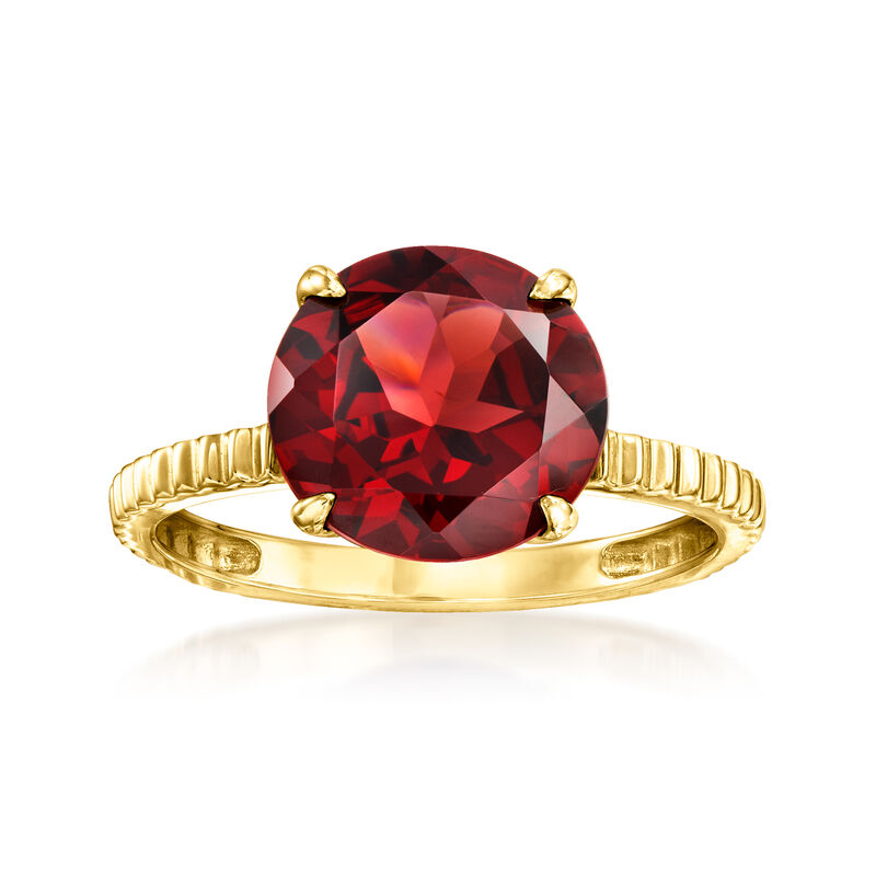 4.10 Carat Garnet Ring in 14kt Yellow Gold image number 0