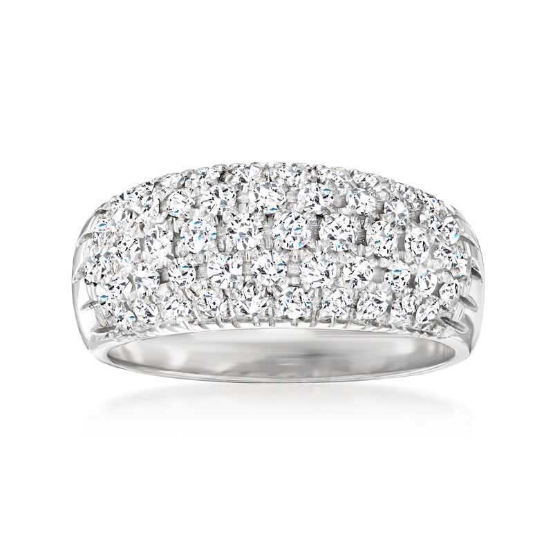C. 2000 Vintage 1.04 ct. t.w. Pave Diamond Ring in 18kt White Gold image number 0