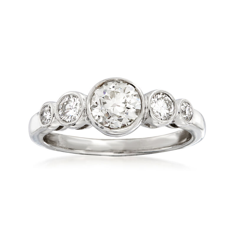 C. 2000 Vintage 1.40 ct. t.w. Diamond Ring in Platinum. Size 8 image number 0