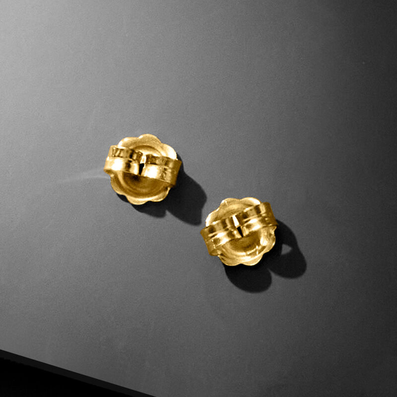 Italian 14kt Yellow Gold Large 7mm Earring Backings image number 4