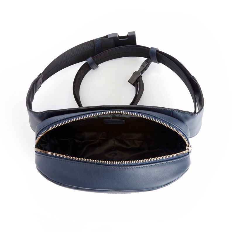 Royce Blue Leather Hip and Crossbody Belt Bag image number 4