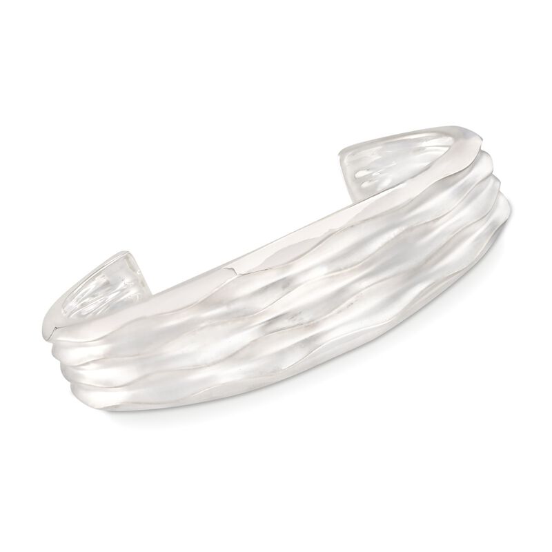 Zina Sterling Silver &quot;Desert Wave&quot; Tapered Cuff Bracelet. 7&quot; image number 0