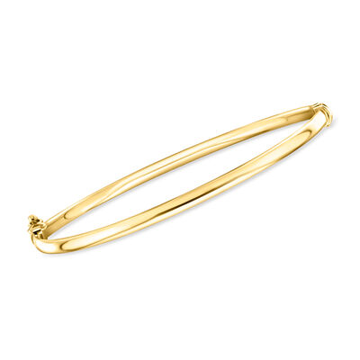 Italian 3mm 10kt Yellow Gold Bangle Bracelet