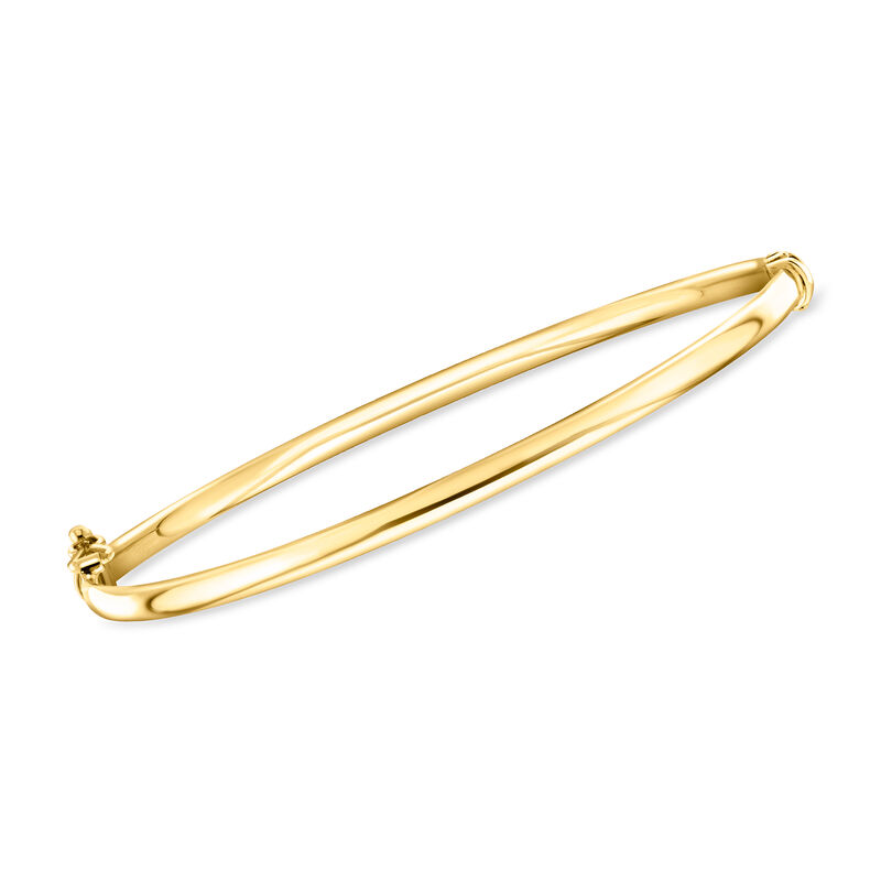 Italian 3mm 10kt Yellow Gold Bangle Bracelet image number 0