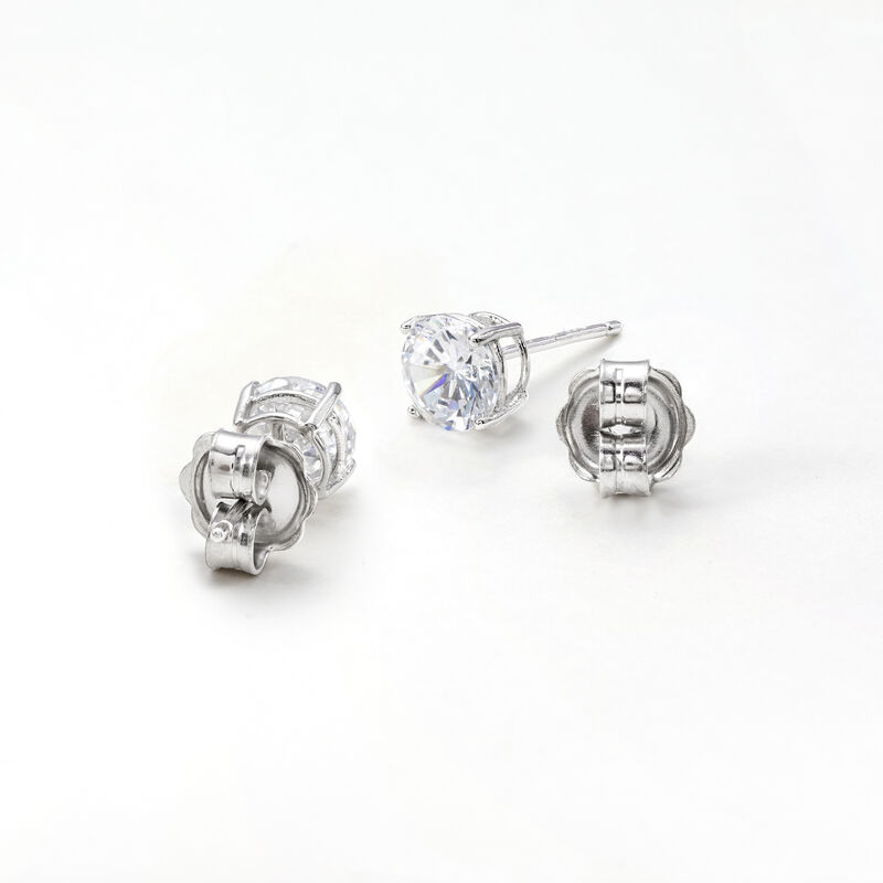 Italian 14kt White Gold Large 7mm Earring Backings image number 3