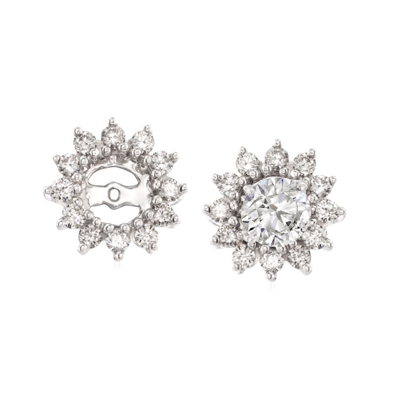 .50 ct. t.w. Diamond Earring Jackets in 14kt White Gold image number 0