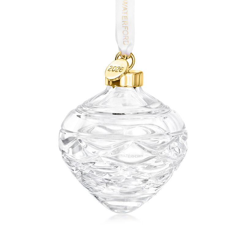 Waterford Crystal 2026 "Winter Wonders" Pinecone Ornament image number 0