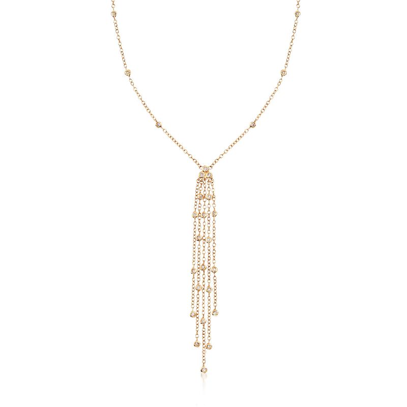 .20 ct. t.w. Diamond Tassel Necklace in 14kt Yellow Gold image number 0