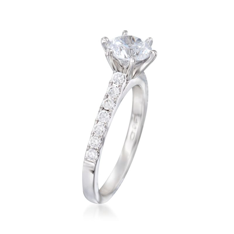 .37 ct. t.w. Diamond Engagement Ring Setting in 14kt White Gold image number 2