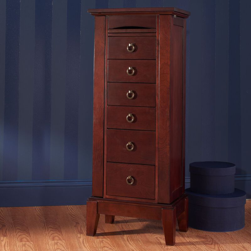 Espresso Elegant Tradition 6-Drawer Jewelry Armoire image number 2