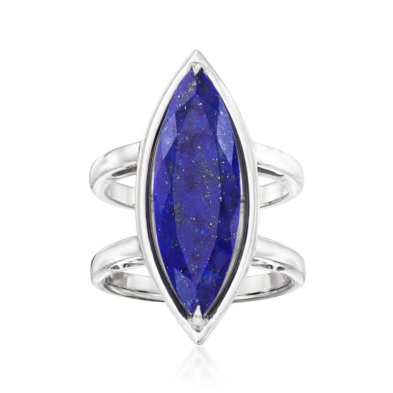 Marquise Lapis Ring in Sterling Silver image number 0