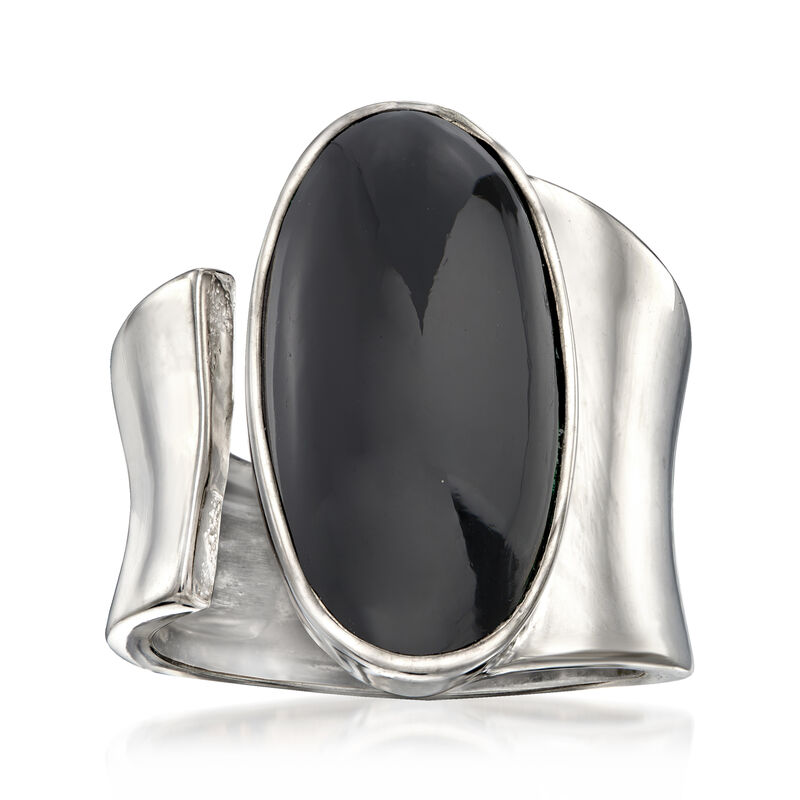 Onyx Wrap Ring in Sterling Silver image number 0