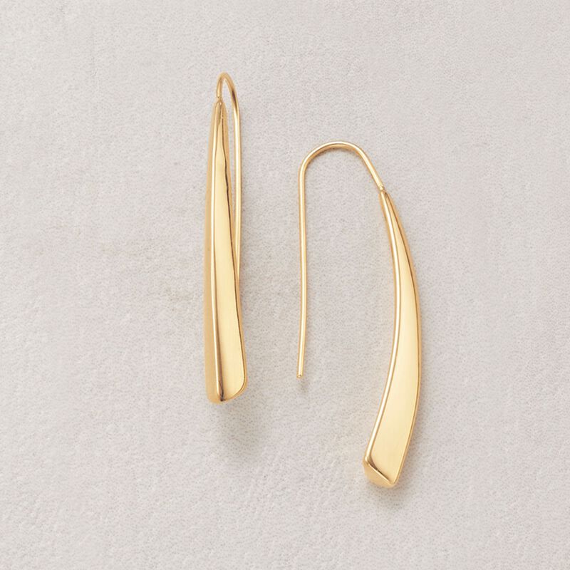 Italian 18kt Yellow Gold Elongated Drop Earrings image number 3