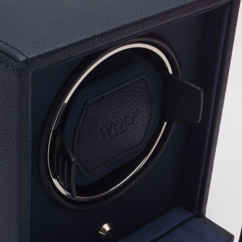 WOLF &quot;Cub Winder&quot; Navy Single Watch Winder with Cover  image number 3