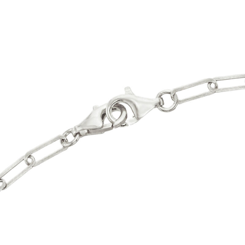 2-In-1 Italian Sterling Silver Paper Clip Link Necklace and Eyeglass Chain. 30&quot; image number 5