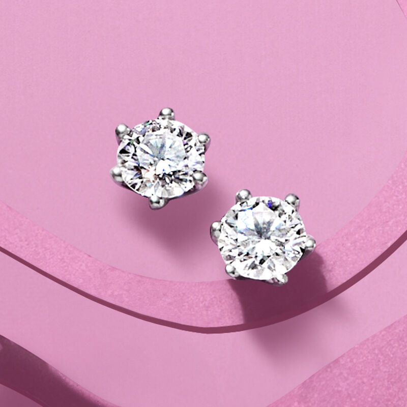 2.00 ct. t.w. Moissanite Stud Earrings in Sterling Silver  image number 6