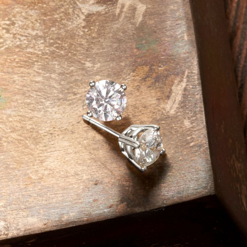2.40 ct. t.w. Diamond Stud Earrings in Platinum image number 2