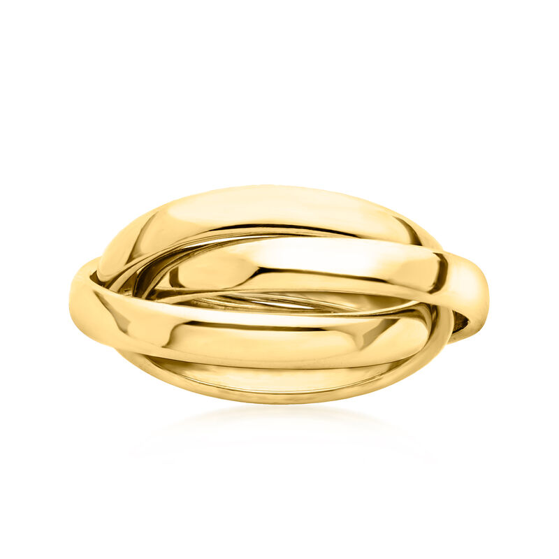 Italian 14kt Yellow Gold Rolling Ring image number 0