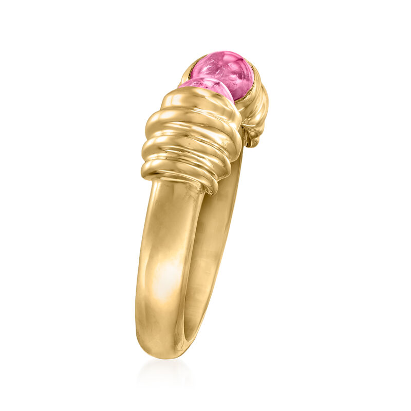 C. 1980 Vintage .48 ct. t.w. Pink Tourmaline Ring in 18kt Yellow Gold image number 2