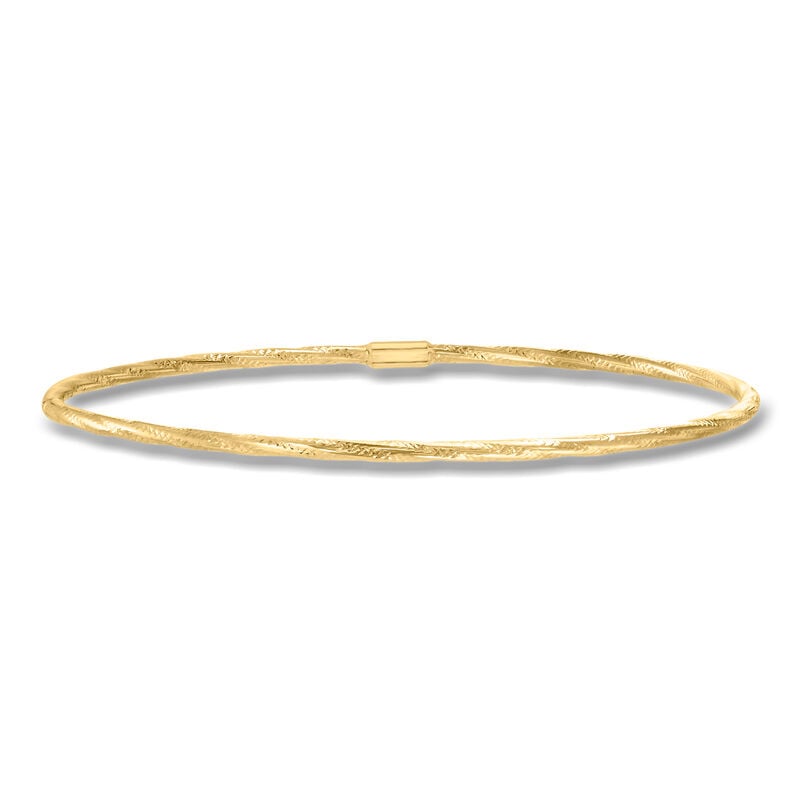 Italian 14kt Yellow Gold Twisted Bangle Bracelet image number 0