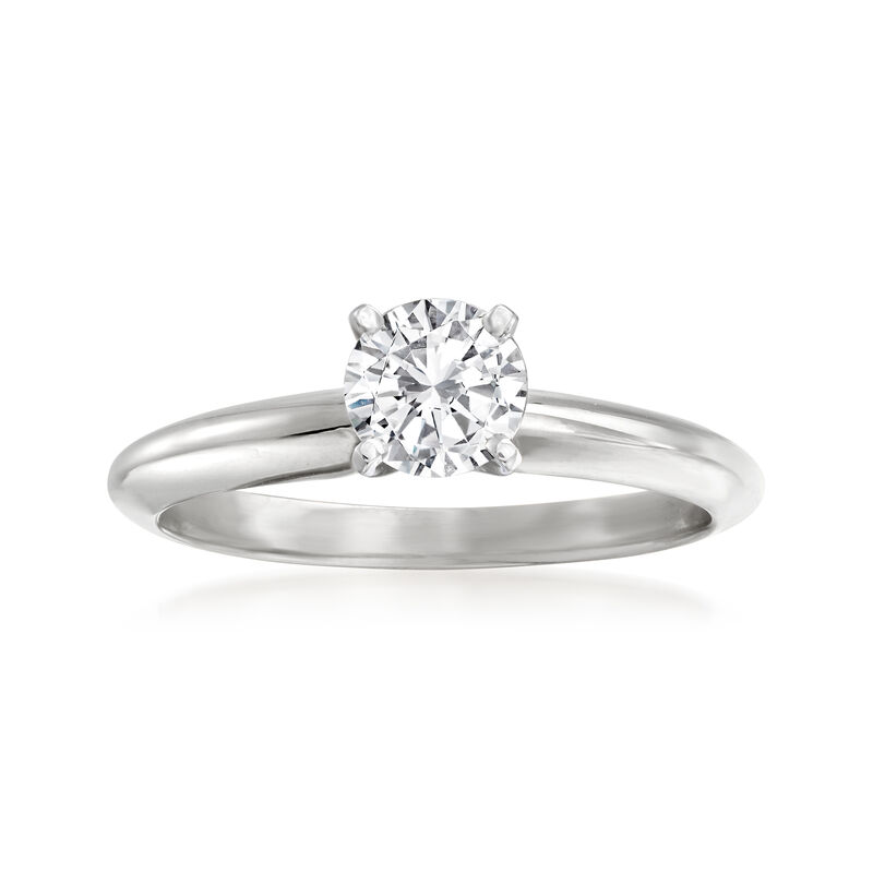 .50 Carat Certified Diamond Solitaire Ring in 14kt White Gold image number 0
