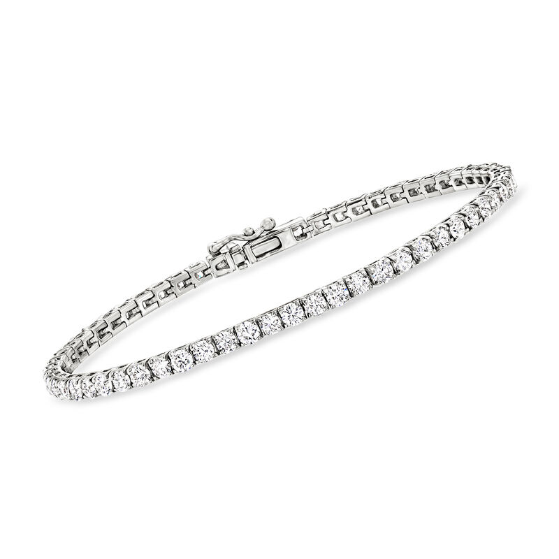 5.00 ct. t.w. Lab-Grown Diamond Tennis Bracelet in 14kt White Gold. 7" image number 0