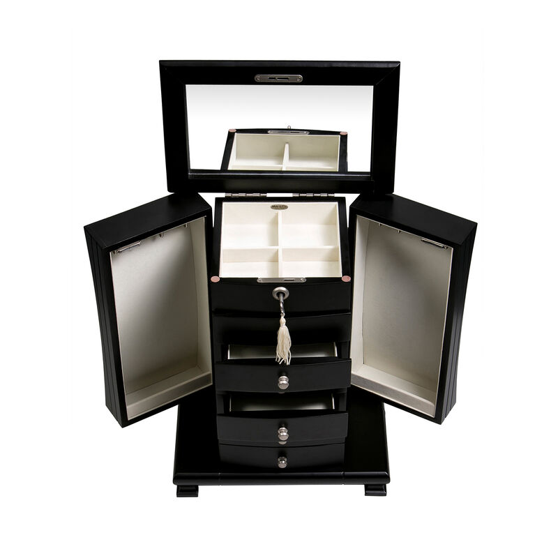 Mele & Co. &quot;Layla&quot; Java-Finish Locking Wooden Jewelry Box image number 3