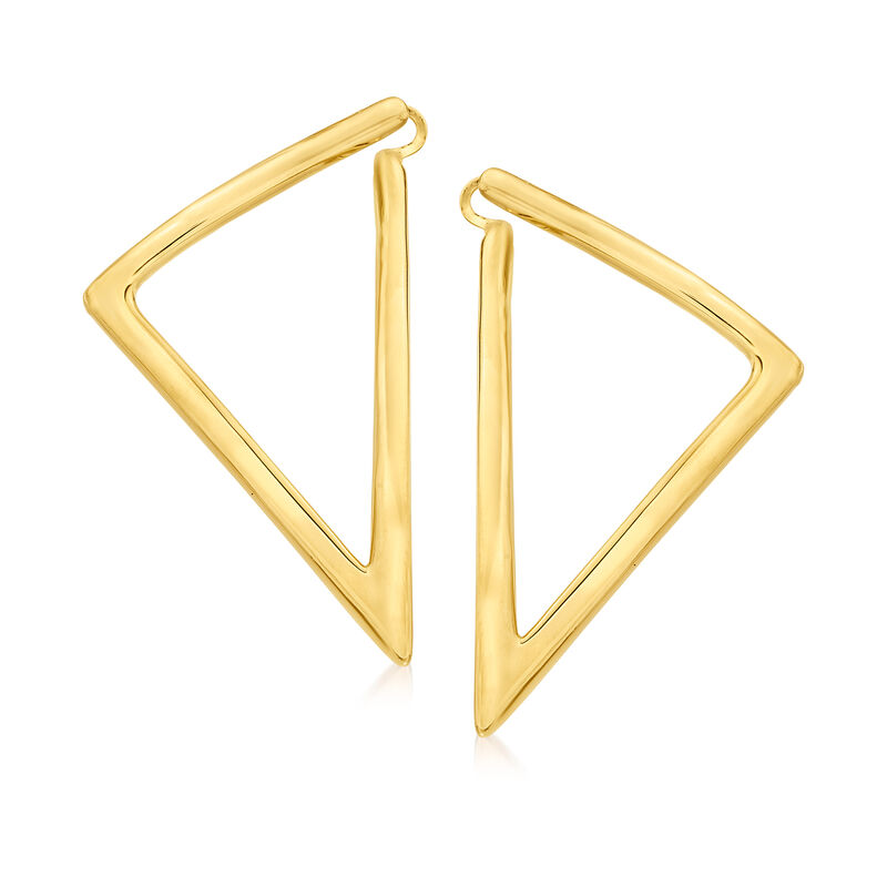 Roberto Coin "Oro" 18kt Yellow Gold Triangle Earrings  image number 0