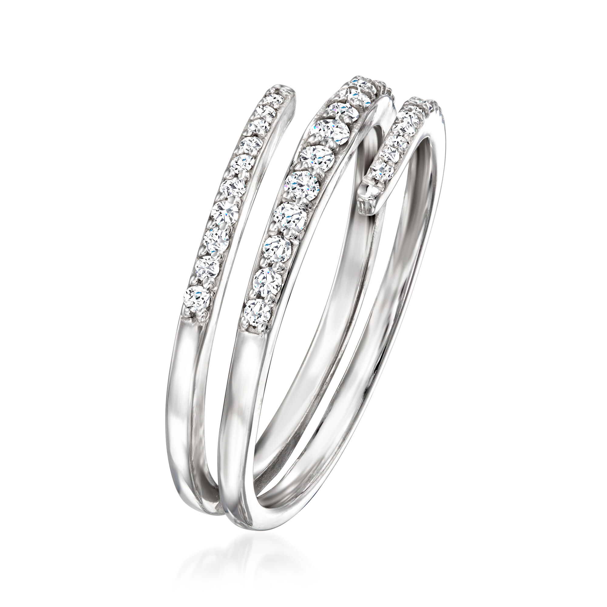 Kzmさん専用 Multiple Cross Round Ring-S 33 ct. t.w. Round and Baguette Diamond Crisscross Ring in