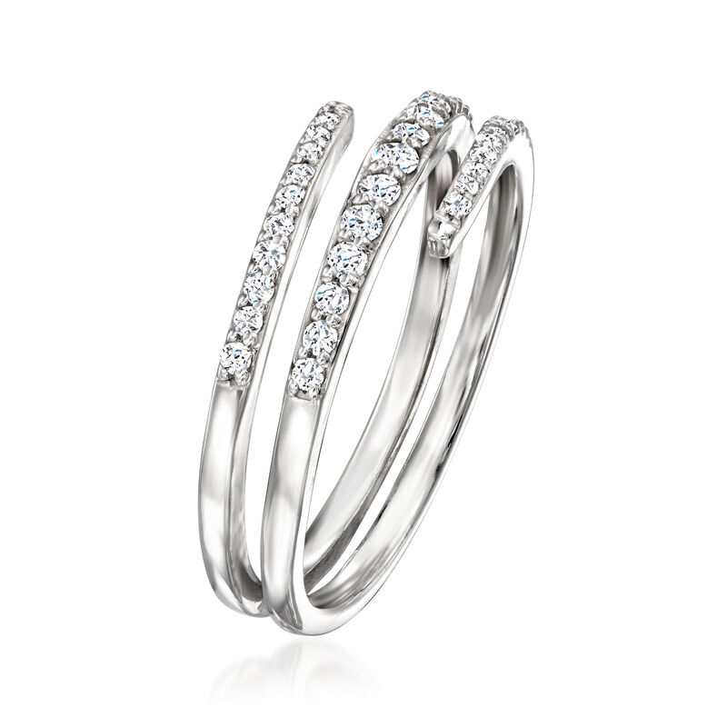 .33 ct. t.w. Diamond Wrap Ring in Sterling Silver image number 2