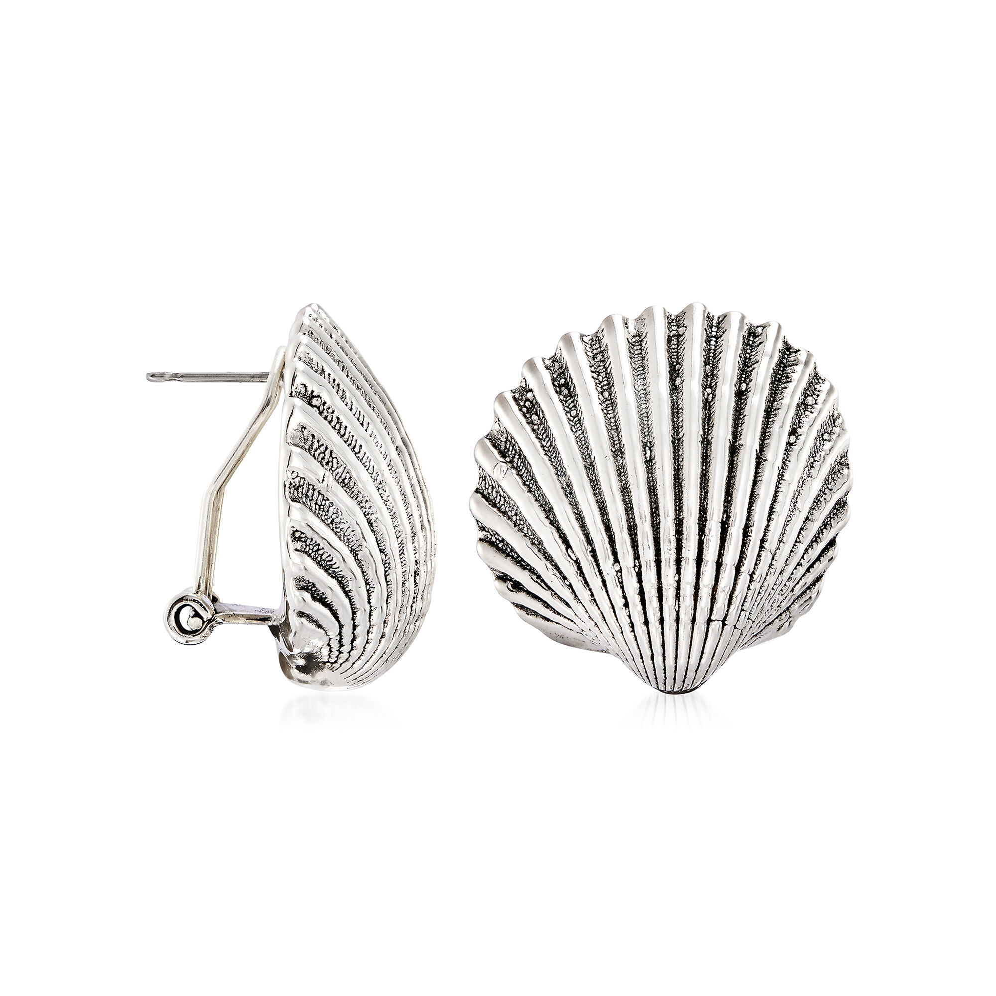 Sterling Silver Seashell Earrings