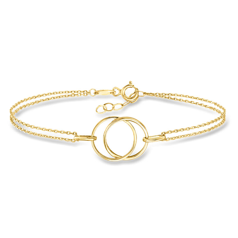 10kt Yellow Gold Double-Circle Bracelet image number 0