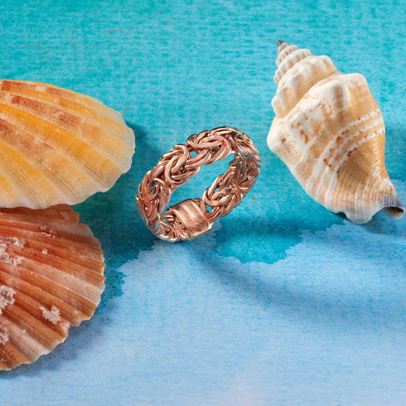 14kt Rose Gold Byzantine Ring image number 3