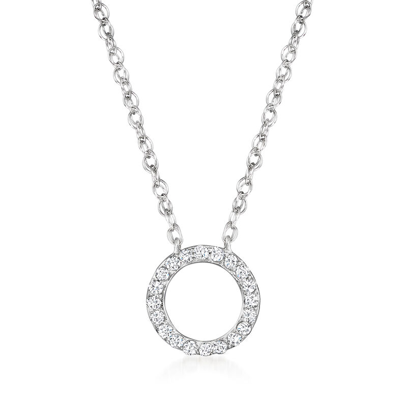 .10 ct. t.w. Diamond Eternity Circle Necklace in Sterling Silver image number 0