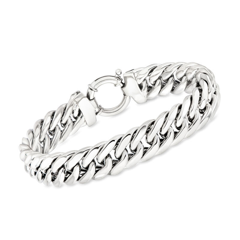 Sterling Silver Cuban-Link Bracelet image number 0