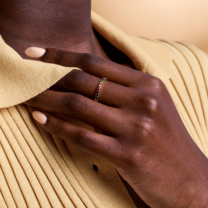 .56 ct. t.w. Mixed Gemstone Ring in 14kt Yellow Gold image number 3