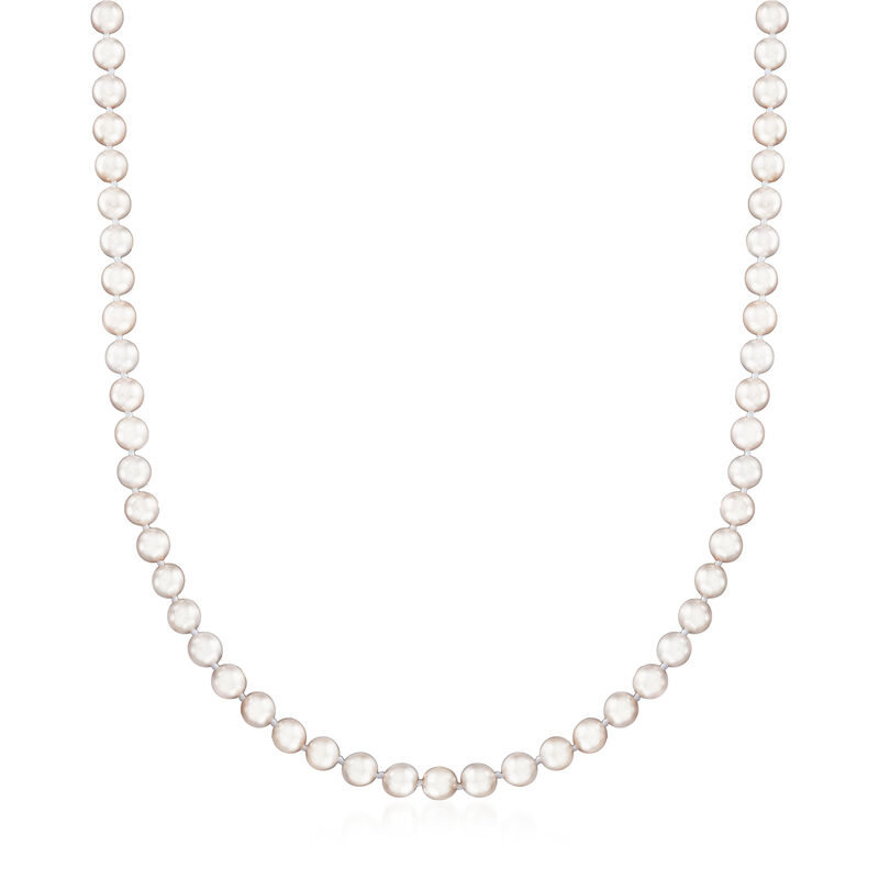 5-5.5mm Cultured Akoya Pearl Necklace with 18kt Yellow Gold image number 0