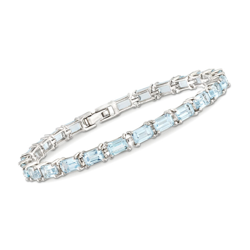 15.00 ct. t.w. Sky Blue Topaz Tennis Bracelet in Sterling Silver image number 0