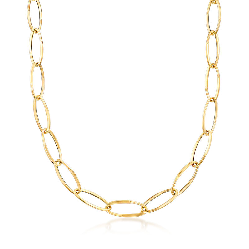 Italian 18kt Yellow Gold Link Necklace image number 0