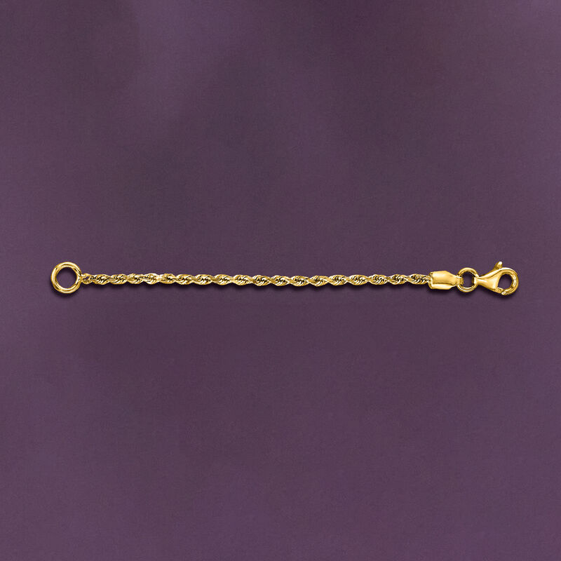 Sterling Silver and 18kt Gold Over Sterling Accessory Set: Two 2&quot; Safety Chains image number 3