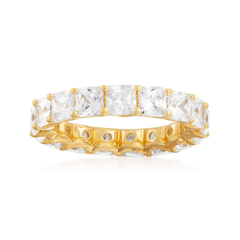 4.25 ct. t.w. CZ Eternity Band in 18kt Gold Over Sterling image number 0
