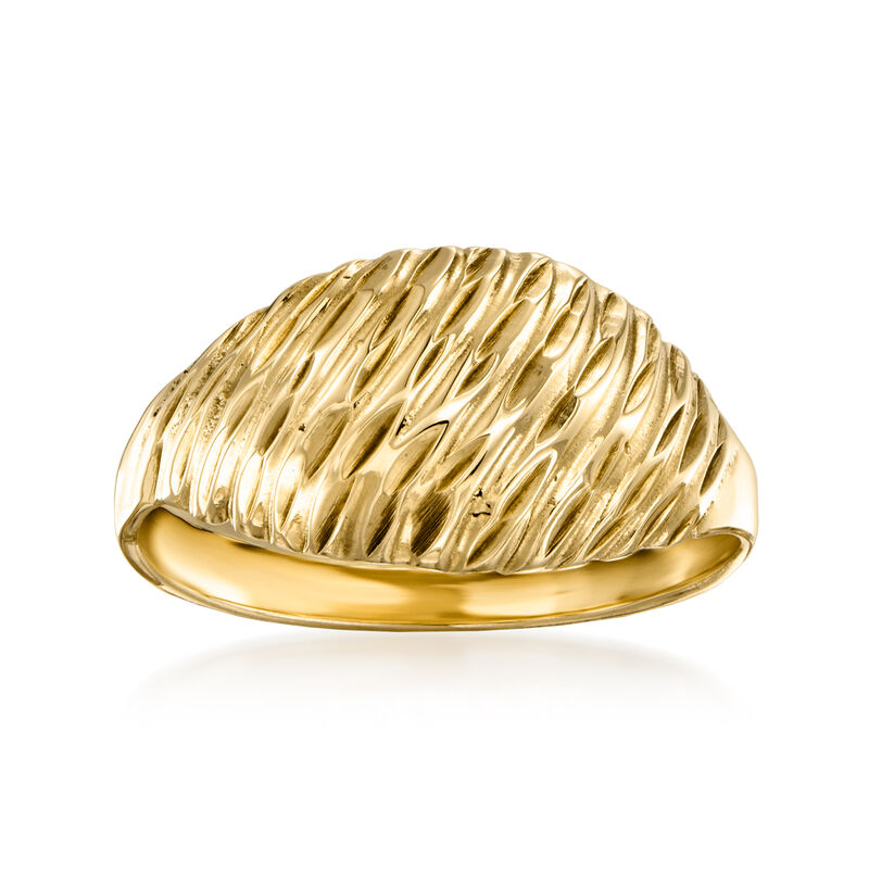 C. 1980 Vintage 14kt Yellow Gold Shrimp Ring image number 0