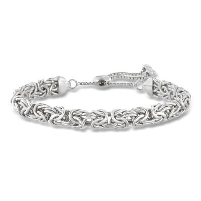 Sterling Silver Byzantine Bolo Bracelet