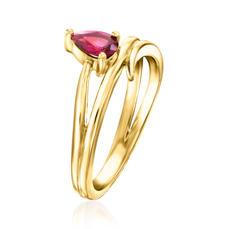 .40 Carat Rhodolite Garnet Wrap Ring in 18kt Gold Over Sterling image number 2