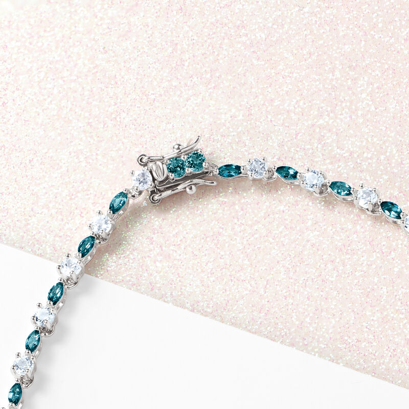 17.80 ct. t.w. Sky and London Blue Topaz Tennis Necklace in Sterling Silver image number 3