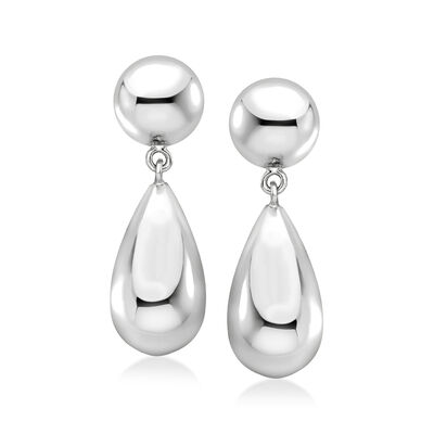 Sterling Silver-Plated Teardrop Earrings