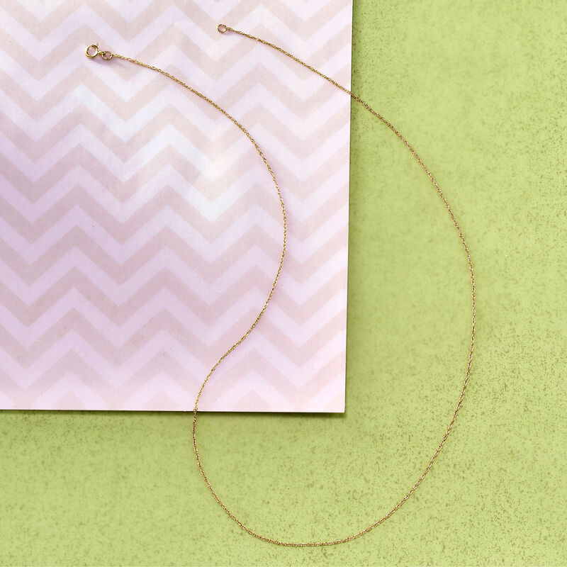 .7mm 14kt Yellow Gold Rope-Chain Necklace image number 2